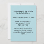 Niedliche Illustrierte Potluck-Einladung Einladung (Rückseite)