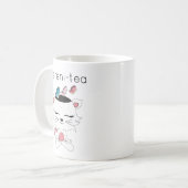 Niedliche illustrierte Sereni-Tee Kaffeetasse (Vorderseite Links)