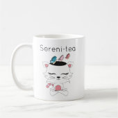 Niedliche illustrierte Sereni-Tee Kaffeetasse (Links)
