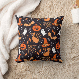 Niedliche Illustrierte Zwischenzeichen auf schwarz Kissen