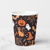 Niedliche Illustrierte Zwischenzeichen auf schwarz Pappbecher (Links)