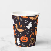 Niedliche Illustrierte Zwischenzeichen auf schwarz Pappbecher (Vorderseite)