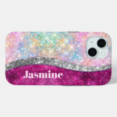 Niedliche Imitate aus rosa Glitzer Case-Mate iPhone Hülle (Rückseite (Horizontal))