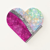 Niedliche Imitate aus rosa Glitzer Notizblock (Rückseite)