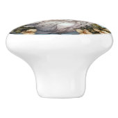 Niedliche Imitate Buntglas Angel Religious Keramikknauf (Seitenansicht)