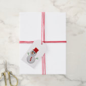 Niedliche Imitate Felt Snowman Geschenkanhänger (Mit Garn)