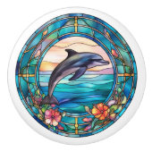 niedliche Imitate Glassdolphin Keramikknauf (Vorderseite)