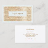 Niedliche IMITATE Gold-Sequin-Makeup und Haare Visitenkarte (Vorne/Hinten)