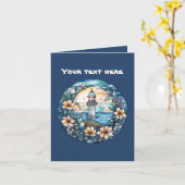 Niedliche Imitate Leuchtturm aus Buntglas fügen Te Karte (Gelbe Blume)