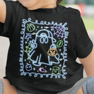 Niedliche Imitate Neon Glow Halloween Spooky Ghost Baby T-shirt