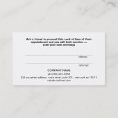 Niedliche Imitate Rosa Foil Herzlich Willkommen Empfehlungskarte (Rückseite)