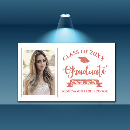 Niedliche Imitate Rose Gold Klasse von 2024 Foto A Banner