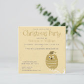 Niedliche Imitate | Weihnachts-Party Einladung (Stehend Vorderseite)