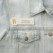 Niedliche Imitats Gold Tooth Dental Office Mitarbe Namensschild (Beispiel)