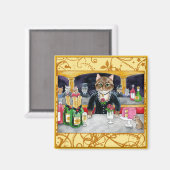 Niedliche impressionistische Katze, Maus, Manet, P Magnet (Vorderseite/Rückseite)