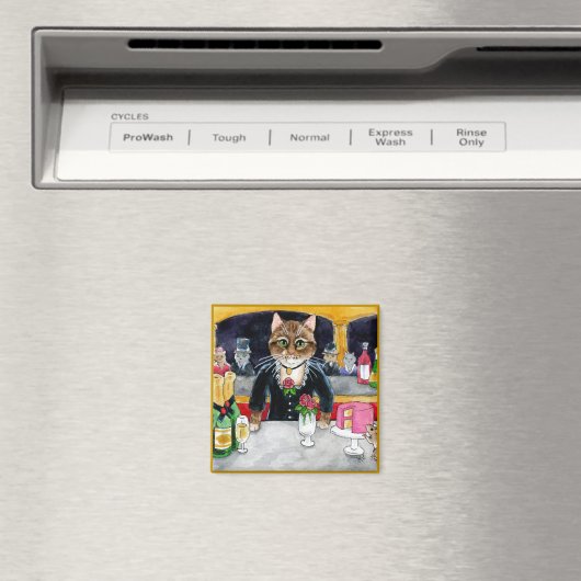 Niedliche impressionistische Katze, Maus, Manet, P Magnet (In Situ (Geschirrspüler))