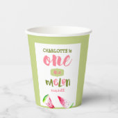 niedliche in einer Melone 1. Geburtstag Wassermelo Pappbecher (Vorderseite)