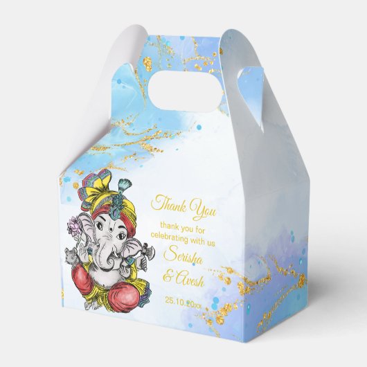 Niedliche indische Gastgeschenke Hochzeiten aus Ga Geschenkschachtel (Vorderseite)