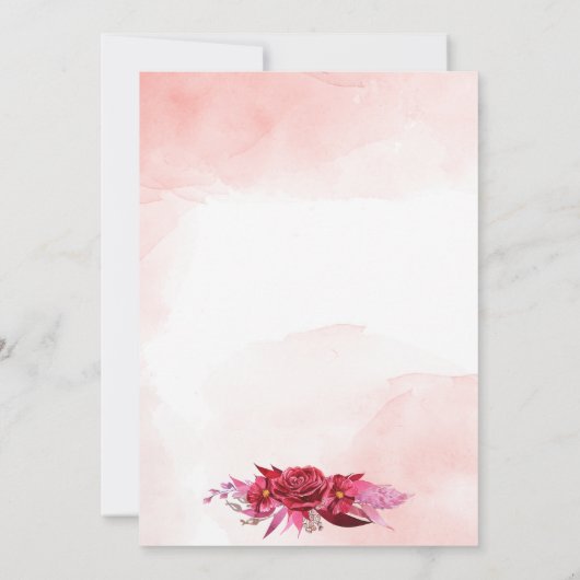 Niedliche indische Hochzeitsvorlage Save The Date (Rückseite)