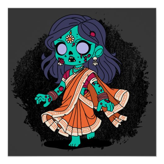 Niedliche indische Zombie Poster (Vorderseite)
