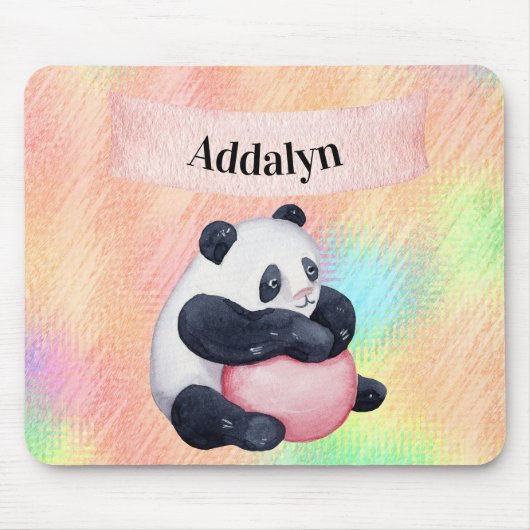 Niedliche, individuell angepasste Panda-Bärenpaste Mousepad (Vorne)