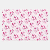 Niedliche, individuell angepasste rosa MAMA- und H Geschenkpapier Set (Vorderseite 3)