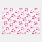 Niedliche, individuell angepasste rosa MAMA- und H Geschenkpapier Set (Vorderseite)