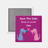 Niedliche, individuell anpassbare Brauthunde und B Magnet (Vorderseite/Rückseite)