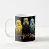Niedliche individuell anpassbare Budgerigar-Kaffee Kaffeetasse (Links)