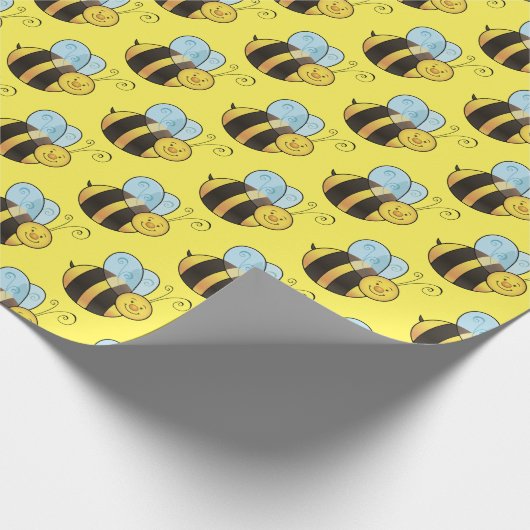 Niedliche individuell anpassbare Hummel Geschenkpapier (Ecke)