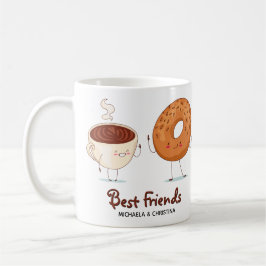 Niedliche individuell anpassbare Kaffee Donut BEST Kaffeetasse