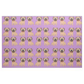 Niedliche, individuell anpassbare Mops-Fabrikate Stoff (Fat Quarter (45,7 x 55,9 cm))