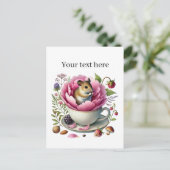 Niedliche, individuell anpassbare Tierfreunde Teac Postkarte (Stehend Vorderseite)