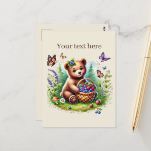 Niedliche, individuell anpassbare Tierfreunde trag Postkarte