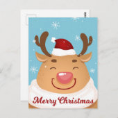 Niedliche individuell anpassbare Weihnachtsmeister Postkarte (Vorne/Hinten)