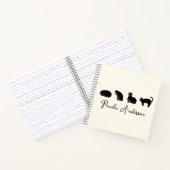 Niedliche, individuell einstellbare Schwarzkatzenk Notizblock (Innenseite)