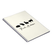 Niedliche, individuell einstellbare Schwarzkatzenk Notizblock (Rechte Seite)