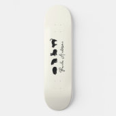 Niedliche, individuell einstellbare Schwarzkatzenk Skateboard (Vorderseite)