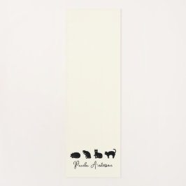 Niedliche, individuell einstellbare Schwarzkatzenk Yogamatte