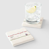 Niedliche, individuell gestaltete Strandhütte Steinuntersetzer (Seitenansicht)