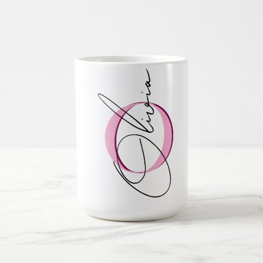 Niedliche Individuelle Name-Initialen Girl Kaffeetasse (Mittel)
