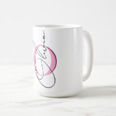 Niedliche Individuelle Name-Initialen Girl Kaffeetasse (VorderseiteRechts)