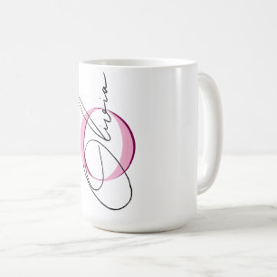Niedliche Individuelle Name-Initialen Girl Kaffeetasse
