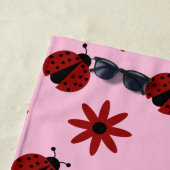 niedliche individuelle Name-Ladybugs-Blume persona Strandtuch (Beispiel)