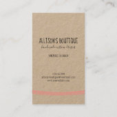 Niedliche Informationen zu handgefertigten Nähmasc Visitenkarte (Rückseite)