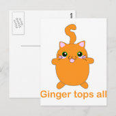 niedliche Ingwer-Katze Postkarte (Vorne/Hinten)