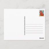 Niedliche Ingwerkatze im Stil der Van Gogh Postcar Postkarte (Rückseite)