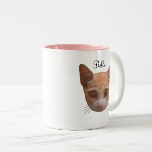 Niedliche Ingwerkatze Zweifarbige Tasse (VorderseiteRechts)
