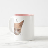 Niedliche Ingwerkatze Zweifarbige Tasse (Vorderseite Links)