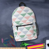 Niedliche Initialen von Girly Pastel Pink und Gree Bedruckter Rucksack
